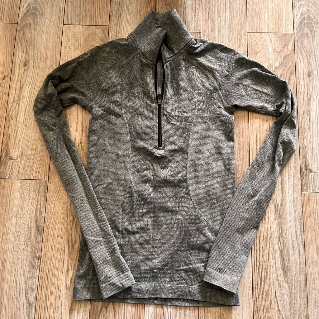 Lululemon Gray 1/2 Zip Pullover Light Training Jacket